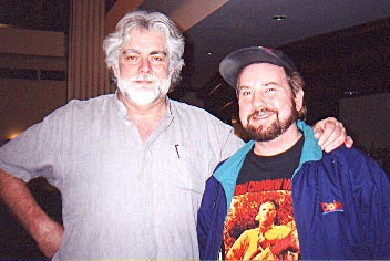 Rick Balin with Gunnar Hansen at the Fangoria convention on April 7-8, 2001 in New York, NY.