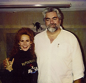 Gunnar Hansen with Linda Blair from SpookyWorld 1992.