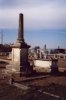 The column and casket at the TCM cemetery.