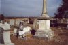 The column and casket at the TCM cemetery.