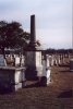 The column and casket at the TCM cemetery.