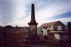 The column and casket at the TCM cemetery.