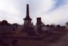 The column and casket at the TCM cemetery.