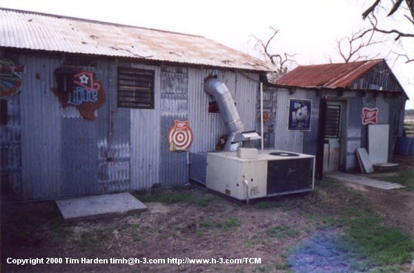 The back of the BBQ shack.