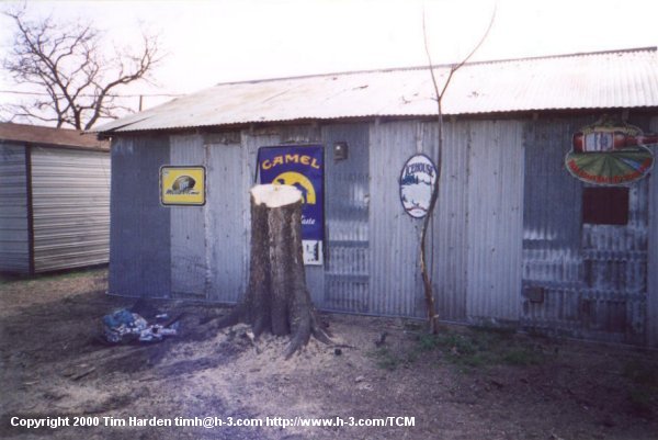 The back of the BBQ shack.
