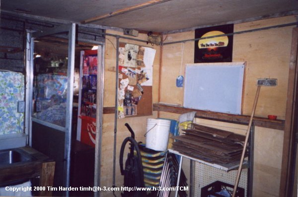 Inside the BBQ shack.