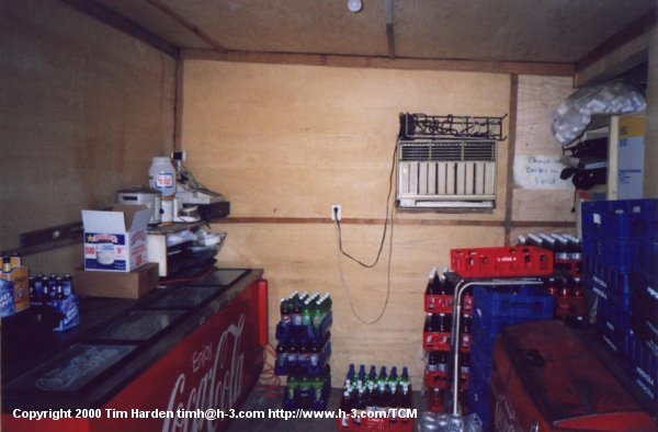 Inside the BBQ shack.