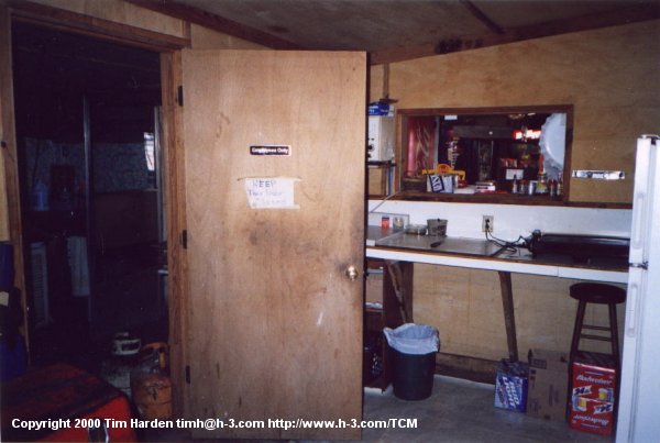 Inside the BBQ shack.