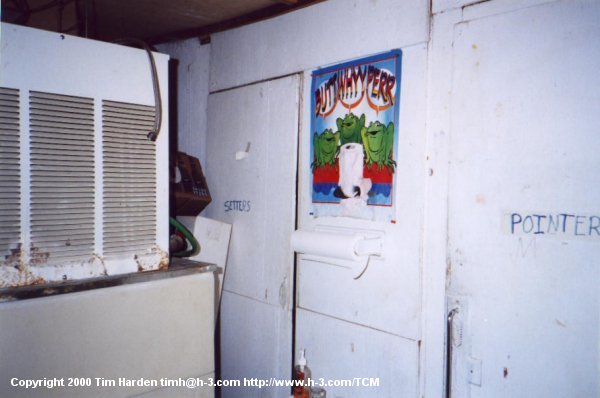 Inside the BBQ shack.